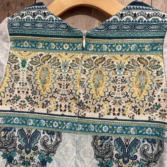 Zara Girls blue printed short sleeve dress - Picture 4 of 5